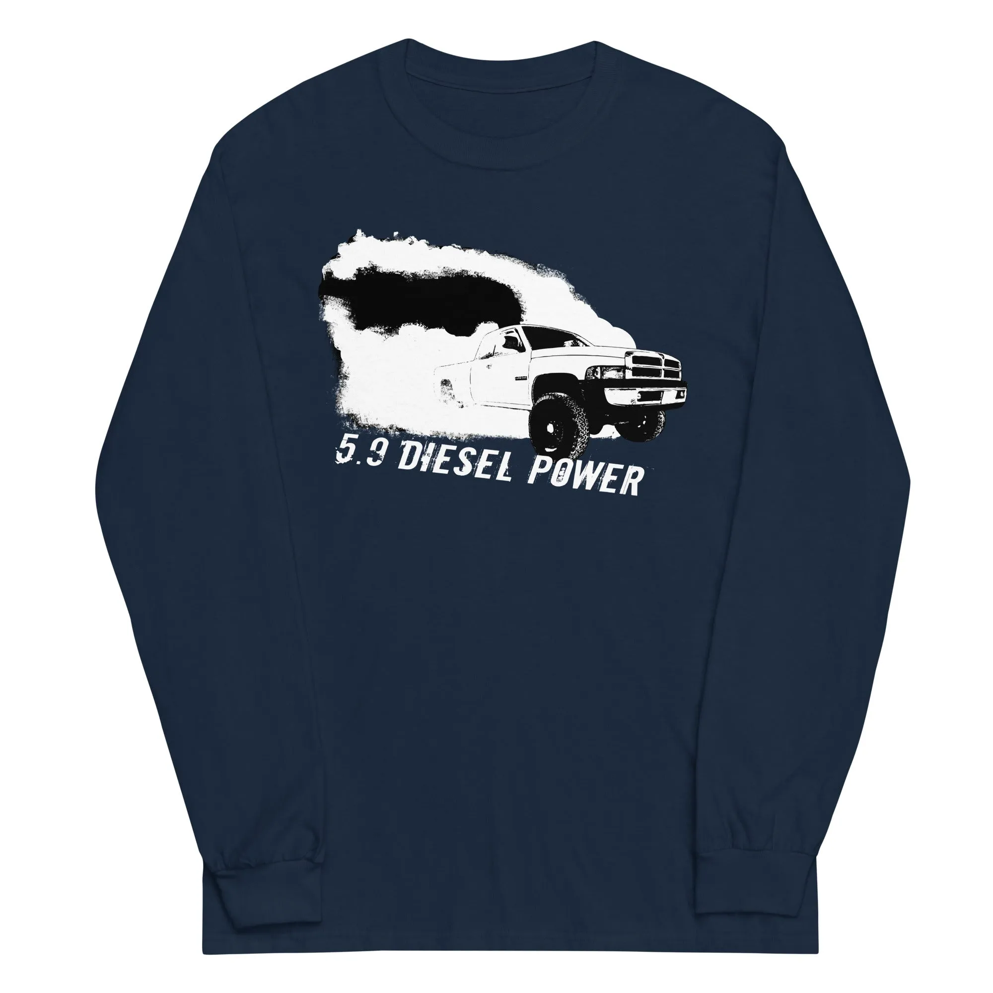 2nd Gen Diesel Truck Burnout Rolling Coal Long Sleeve T-Shirt