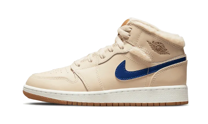 Air Jordan 1 Mid Fleece Pearl White