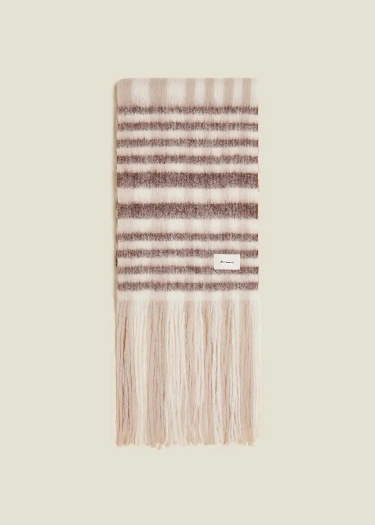 Alpaca Scarf - Brown Stripe