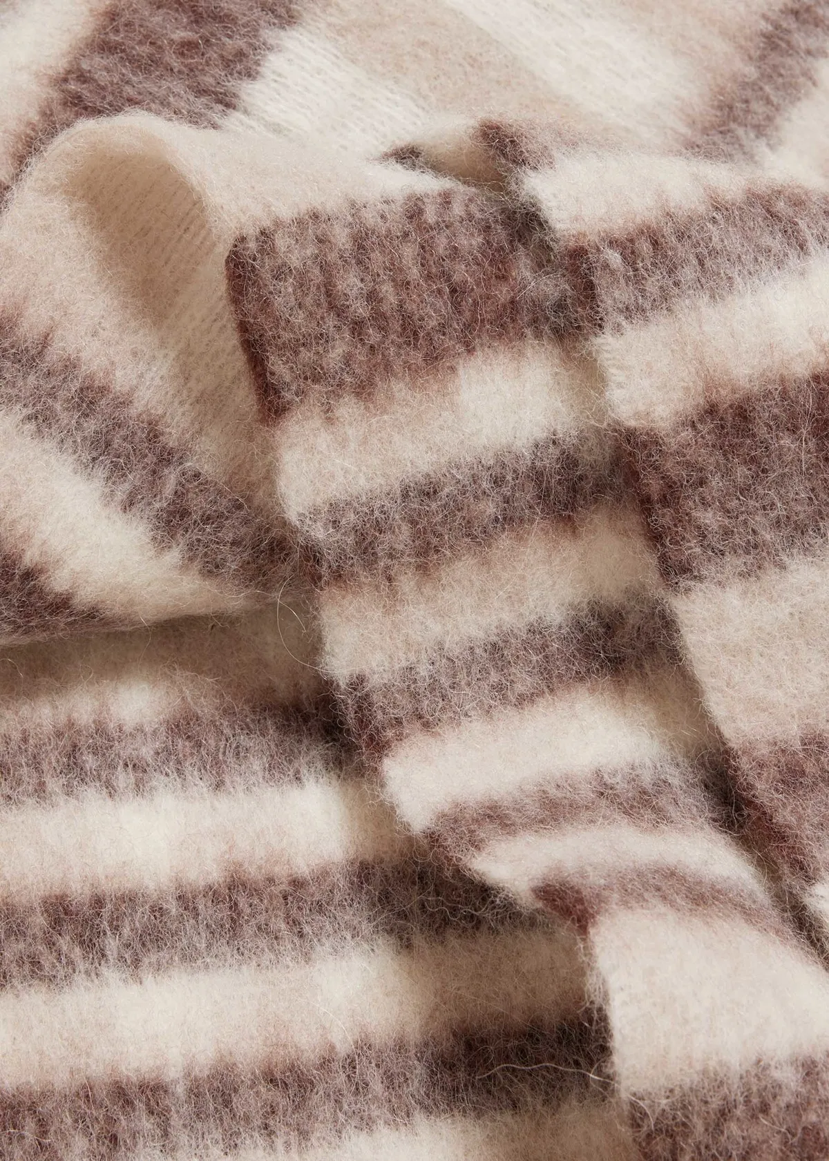 Alpaca Scarf - Brown Stripe