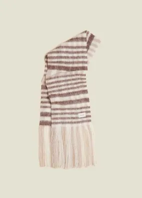 Alpaca Scarf - Brown Stripe