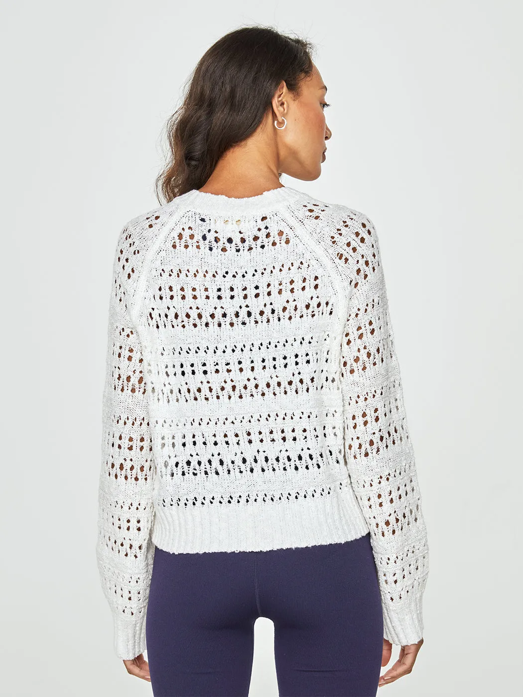 Amore Crochet Sweater - Stone