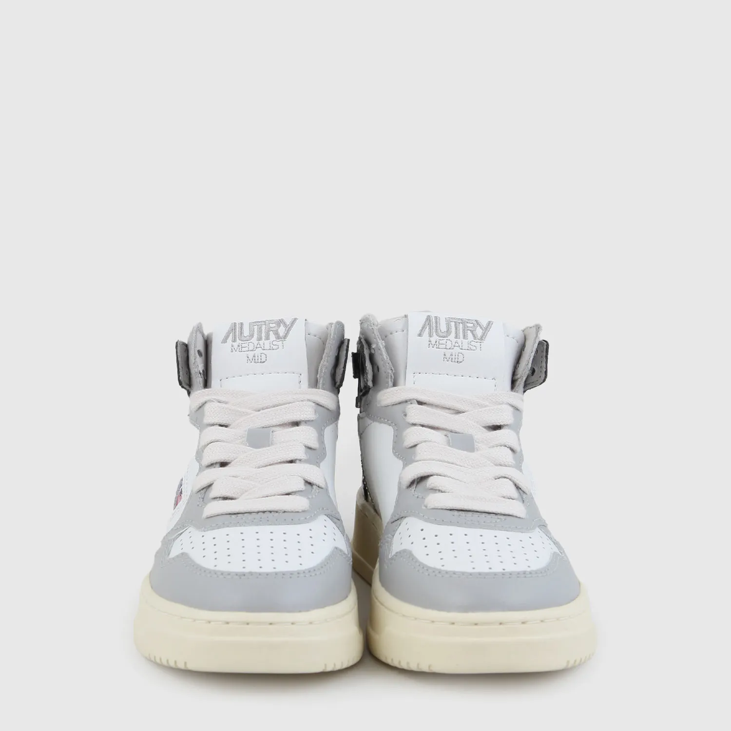 Autry Blue, Gray And White Mid Sneaker