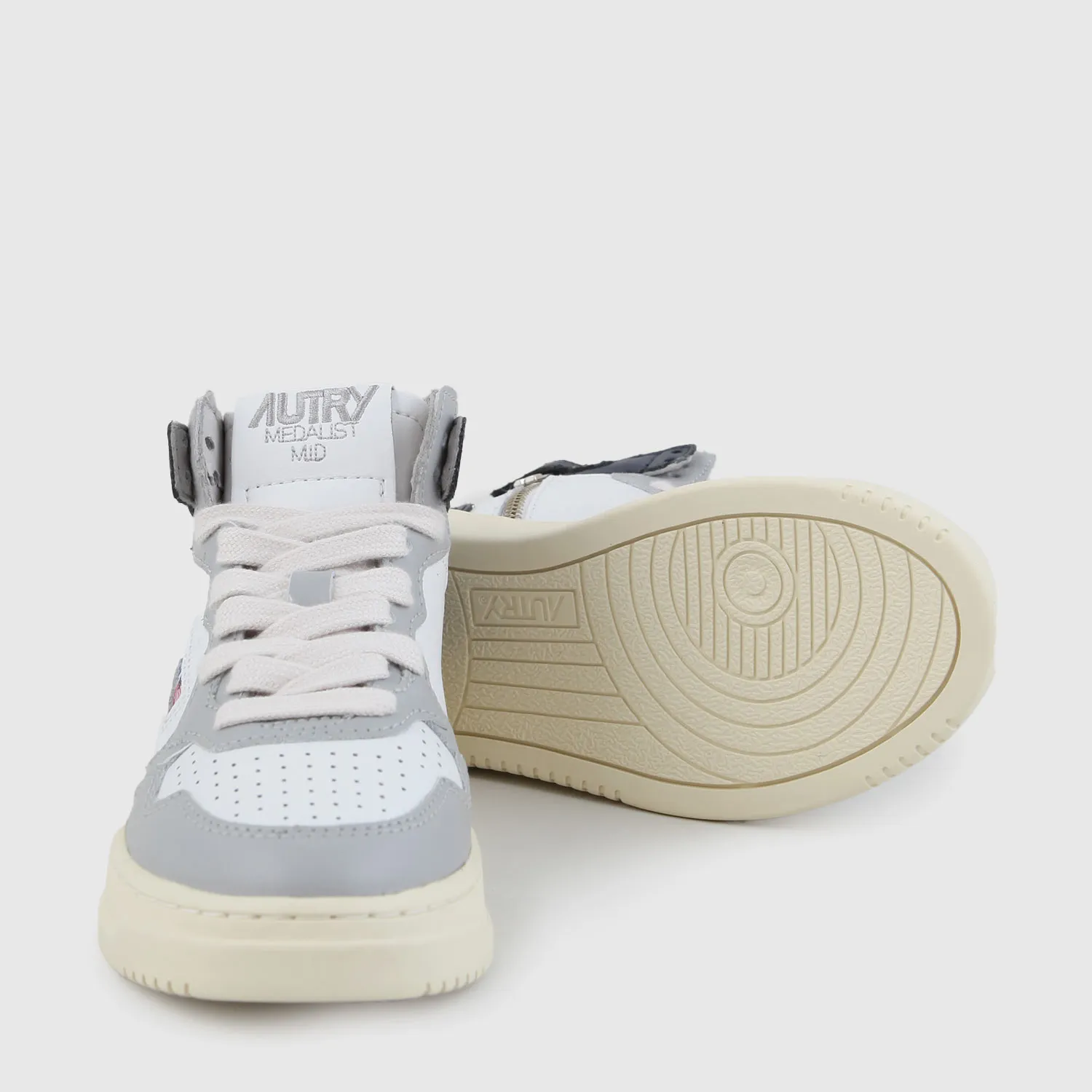 Autry Blue, Gray And White Mid Sneaker