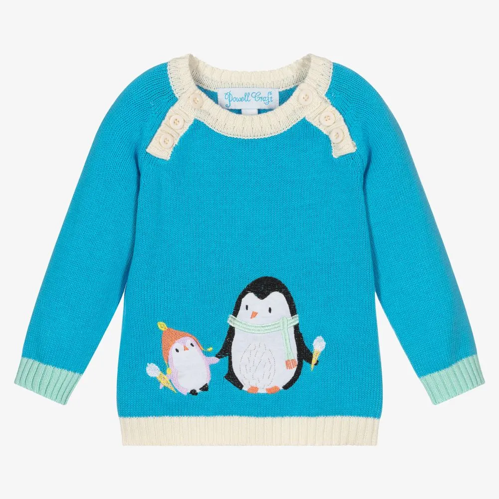 Baby Blue Cotton Sweater