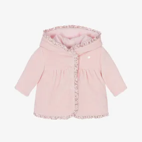 Baby Girls Pink Velour Pram Coat