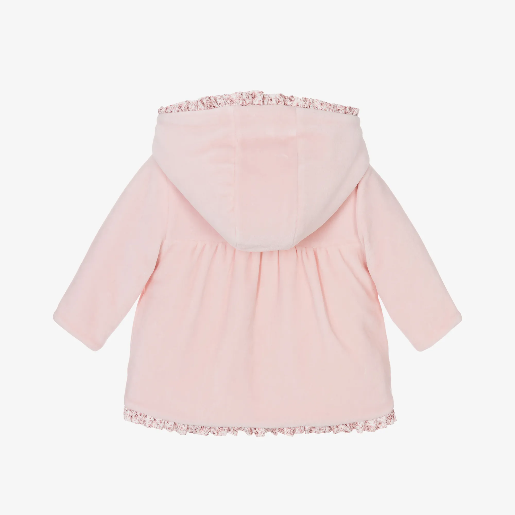 Baby Girls Pink Velour Pram Coat