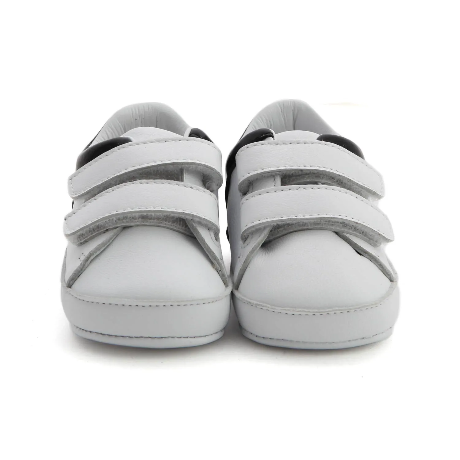 Balmain Baby Sneaker In Leather With Tear