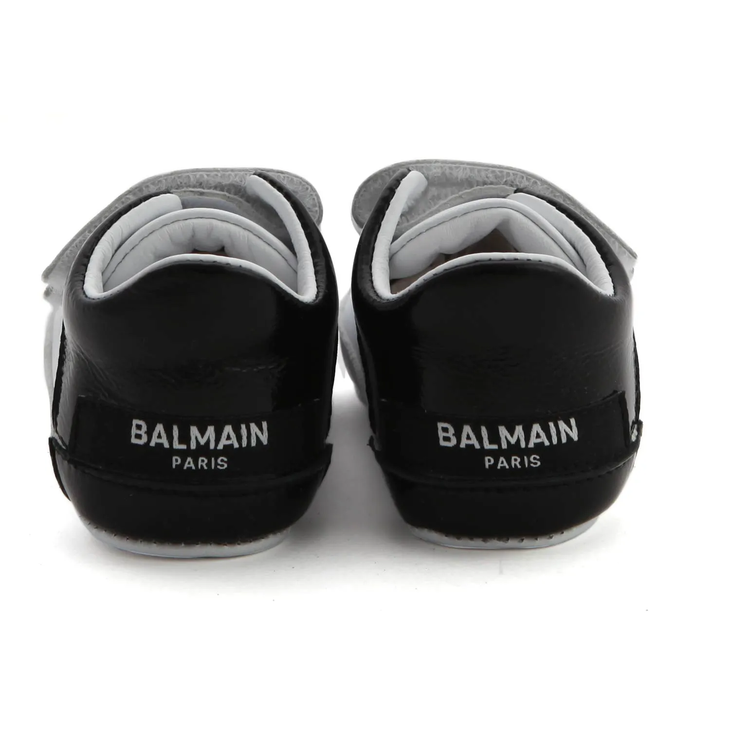 Balmain Baby Sneaker In Leather With Tear