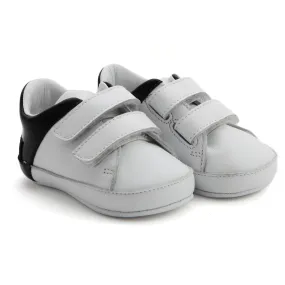 Balmain Baby Sneaker In Leather With Tear