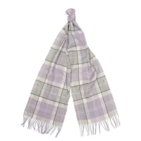 Barbour Womens Tartan Scarf Lilac / Grey