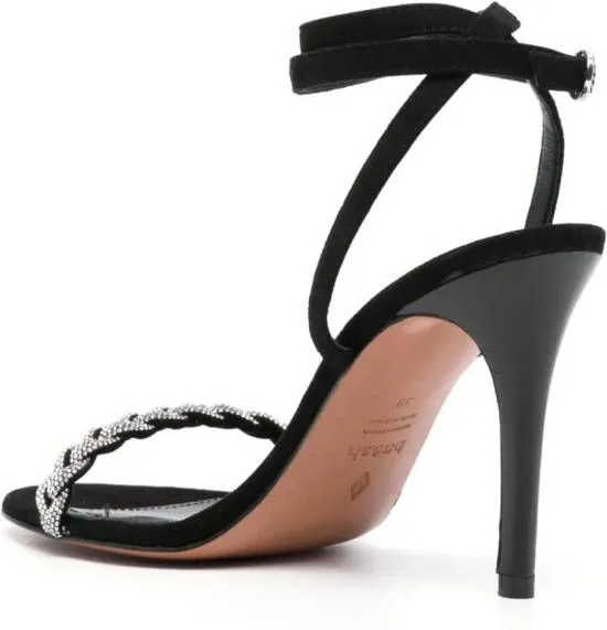 Ba&Sh Cayla 100mm suede sandals Black