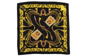 Basile 80s Black Ribbons Silk Scarf