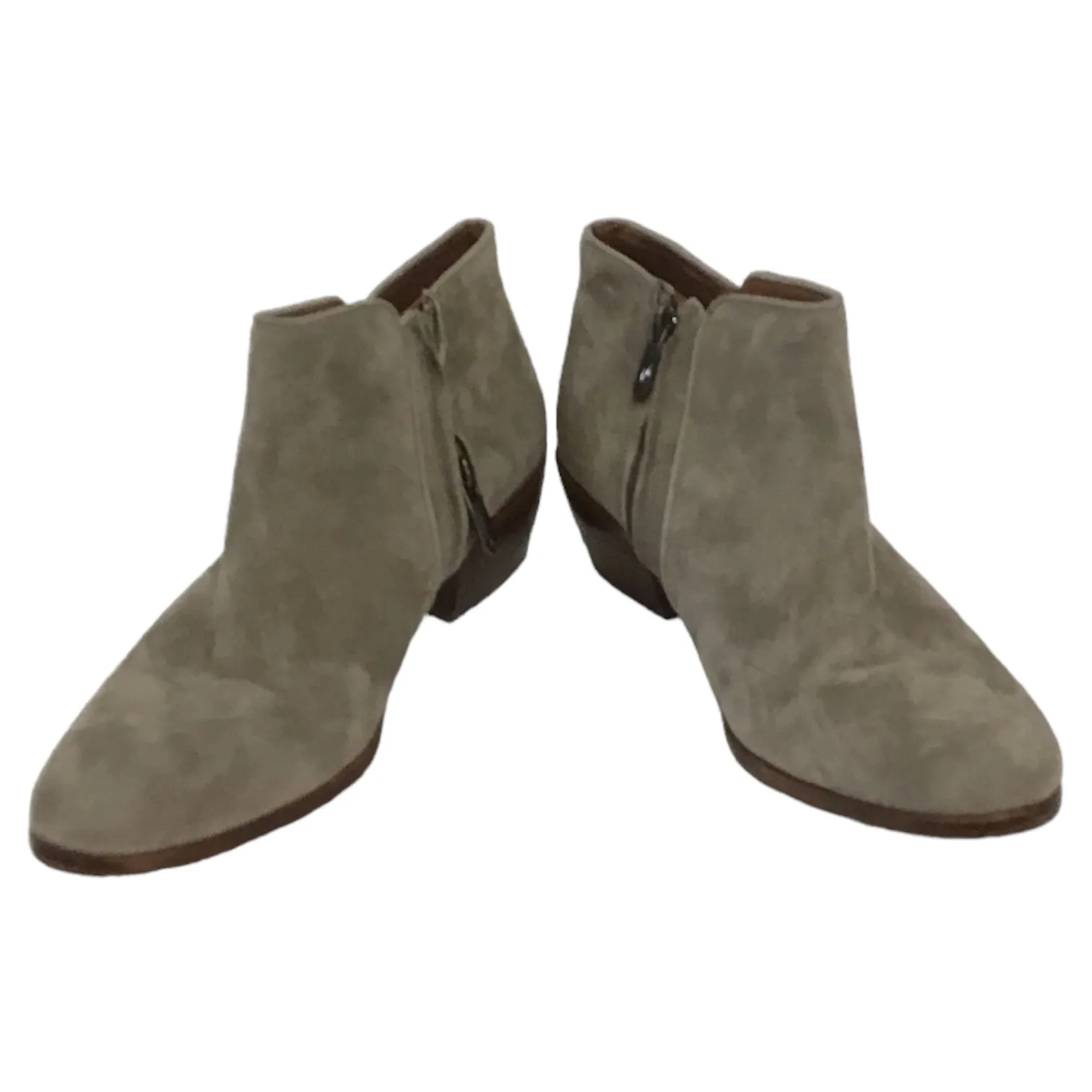 Beige Boots Ankle Heels Sam Edelman, Size 8