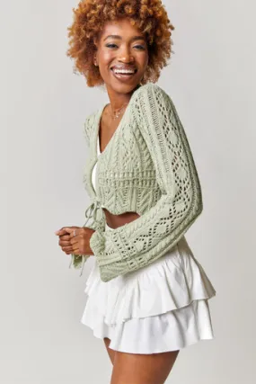 Belinda Crochet Cropped Sweater