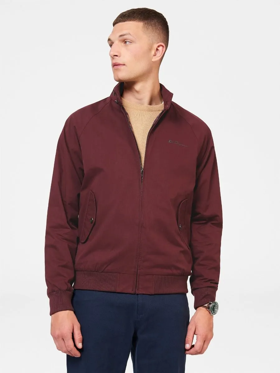 Ben Sherman Signature Casual Harrington Jacket Aubergine