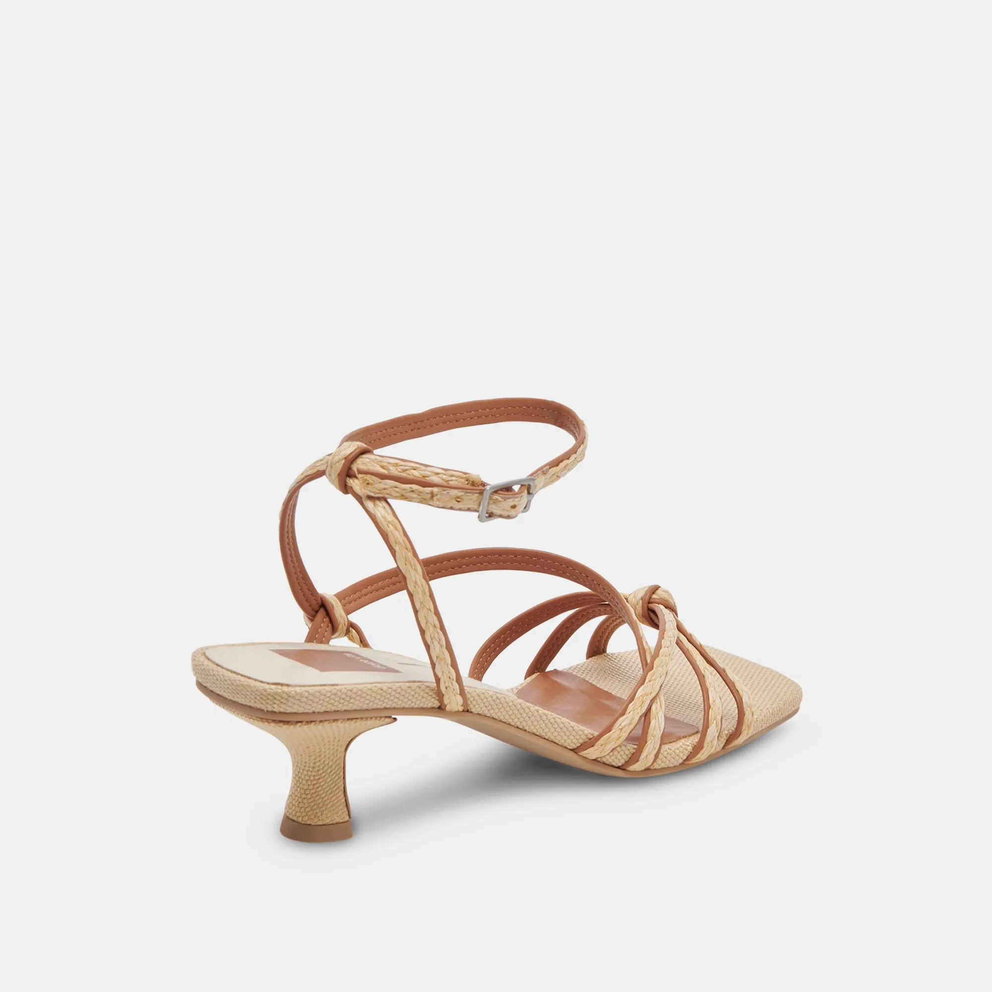 BEV BRAID HEELS BROWN NATURAL JUTE