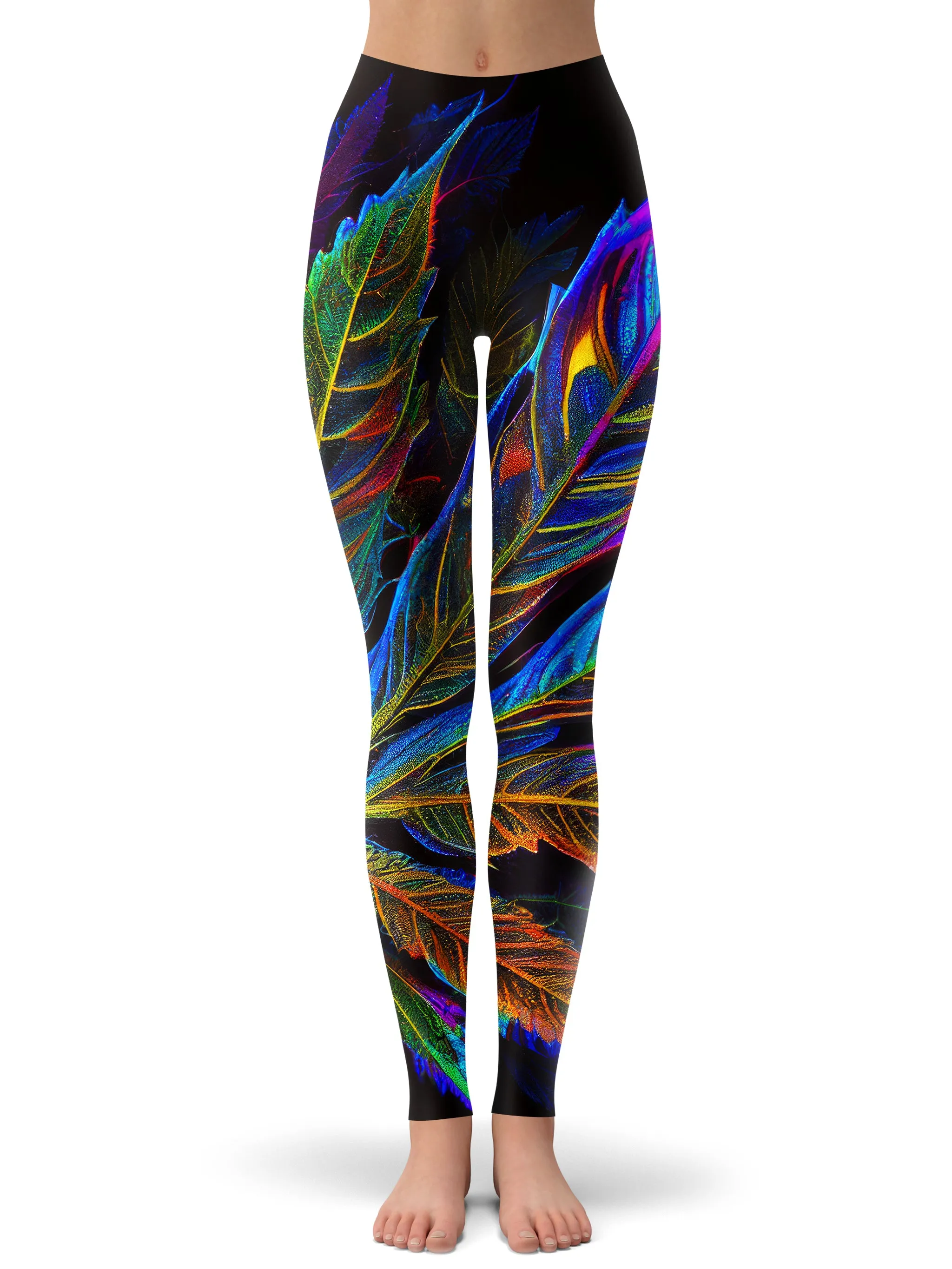 Blacklight Weed Hoodie and Leggings Combo