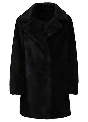 bonprix Faux Fur Lapel Coat | Kaleidoscope