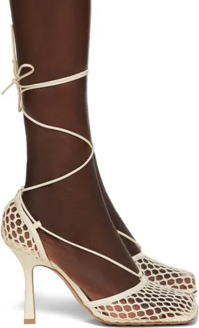 Bottega Veneta Beige Stretch Heels