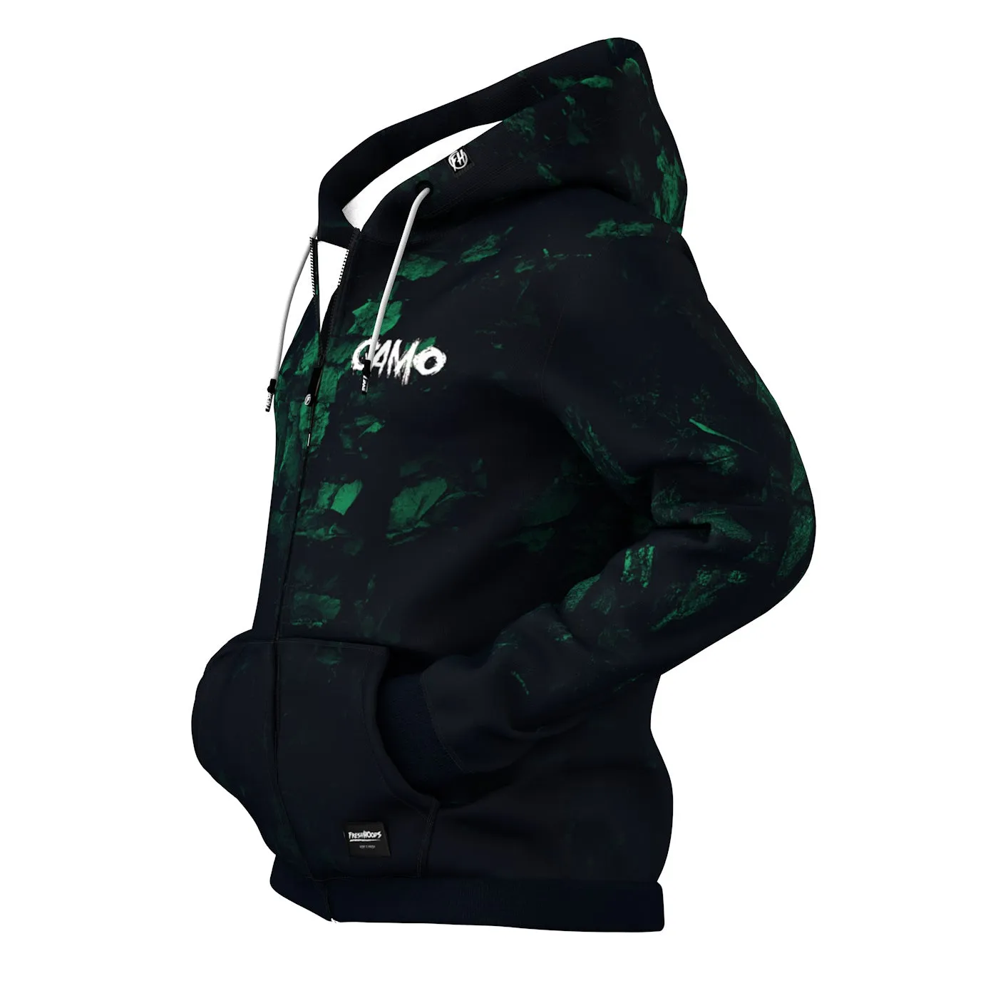 Camo Zip Up Hoodie