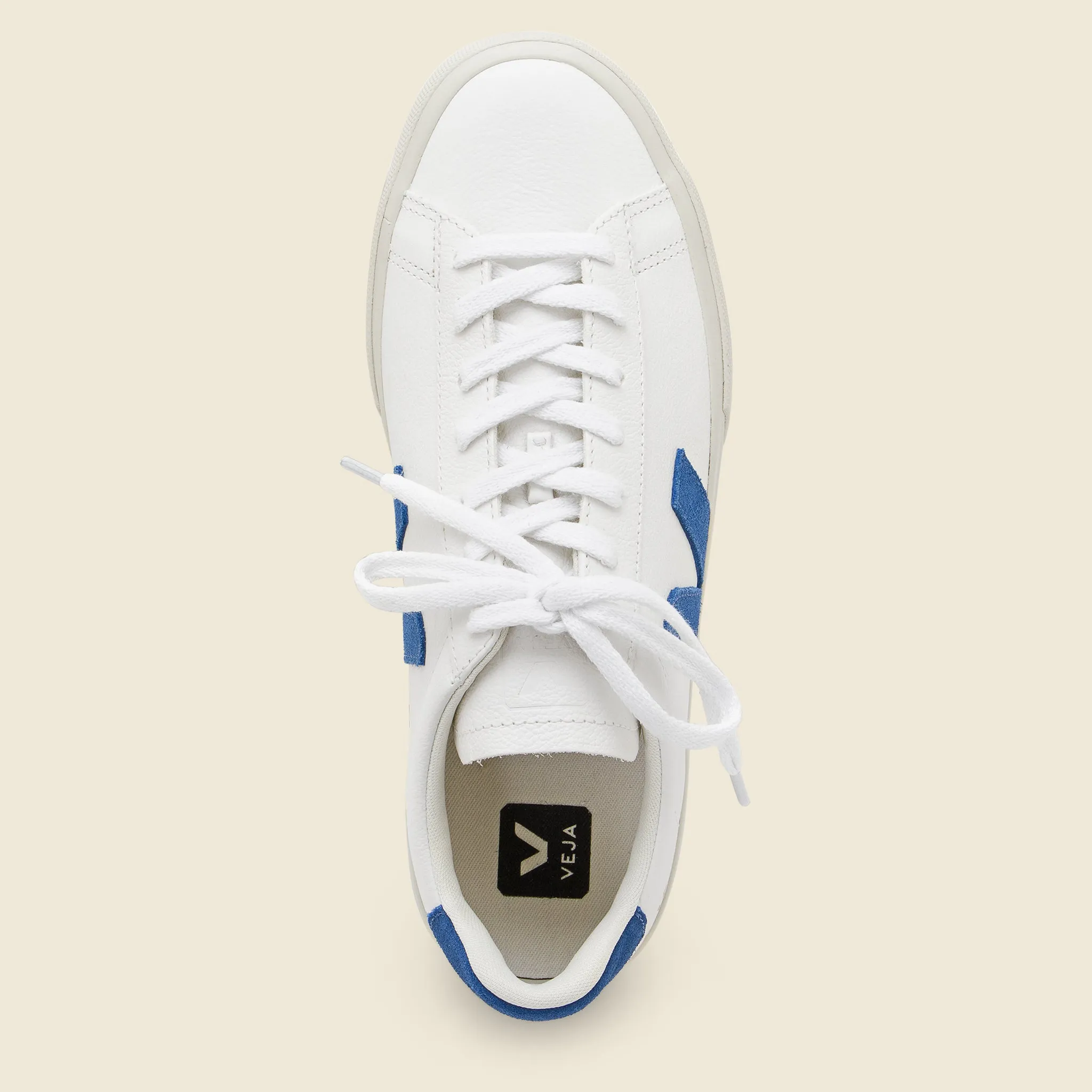 Campo ChromeFree Leather Sneaker - Extra White/Swedish Blue