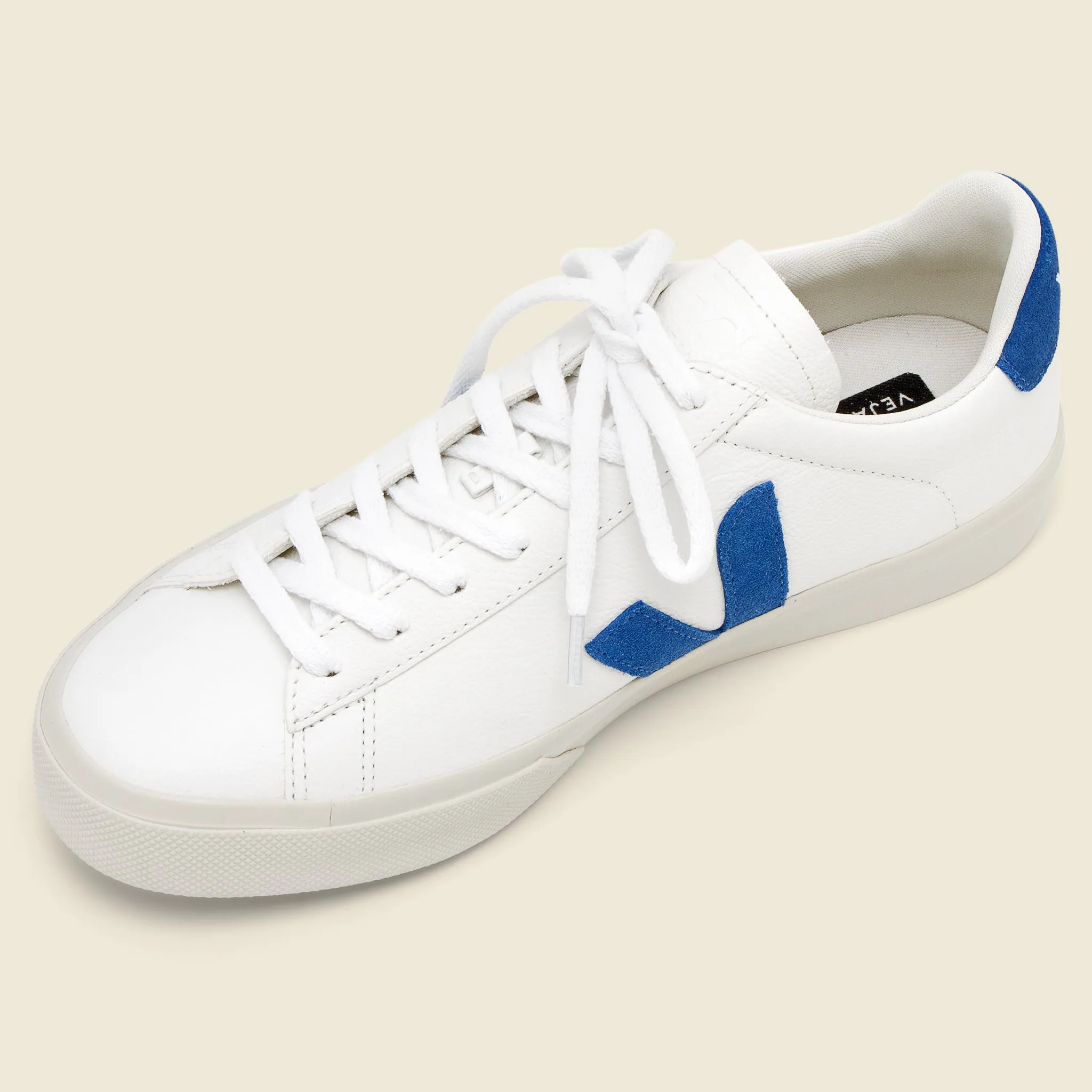 Campo ChromeFree Leather Sneaker - Extra White/Swedish Blue