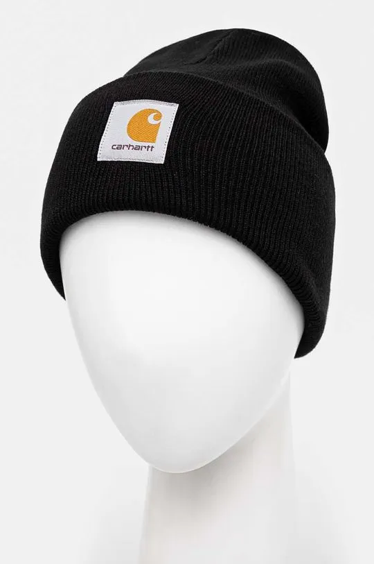 Carhartt WIP beanie I020222.BLACK Acrylic Watch Hat black color