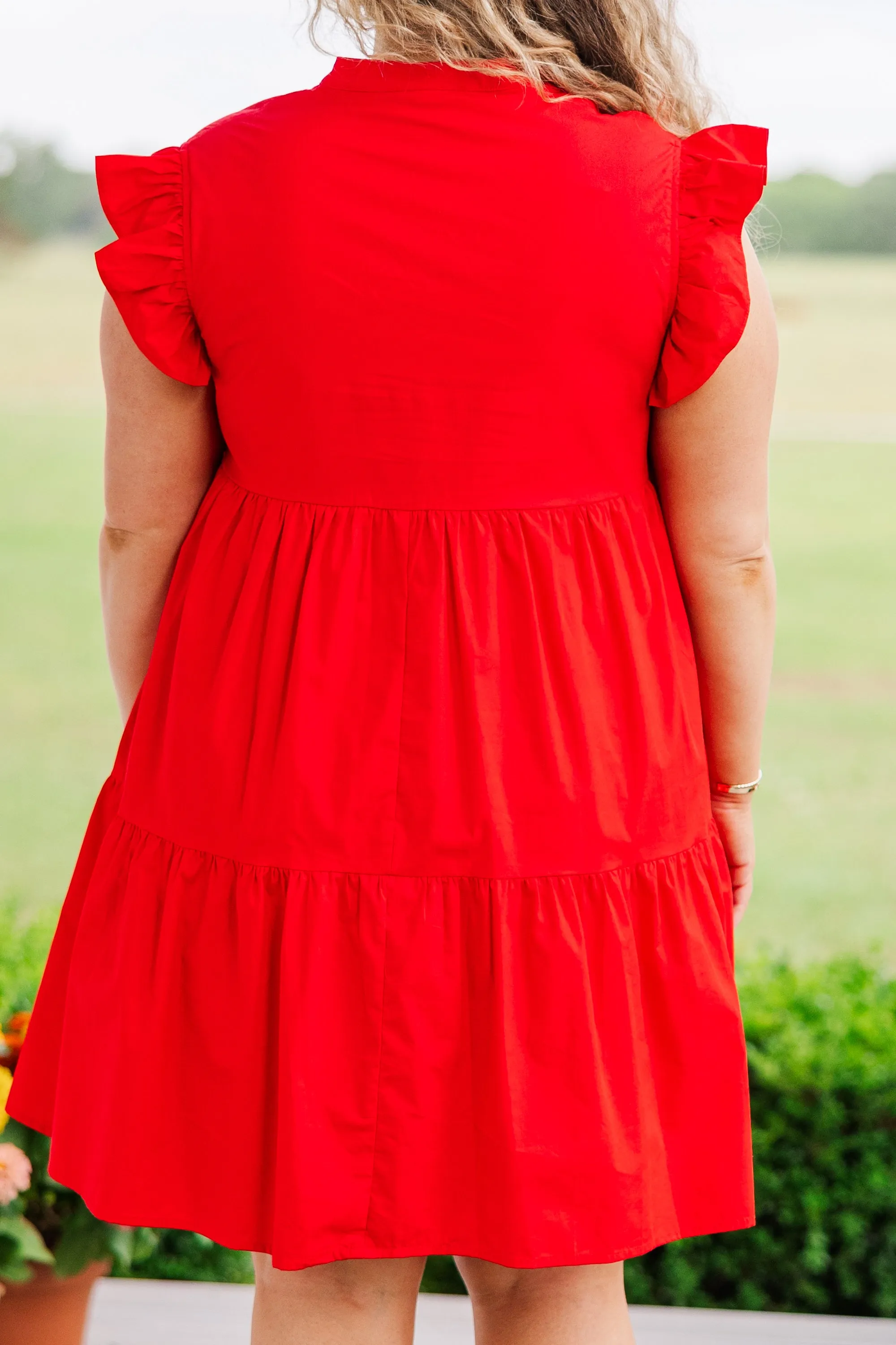 Charmingly Cute Dress, Red