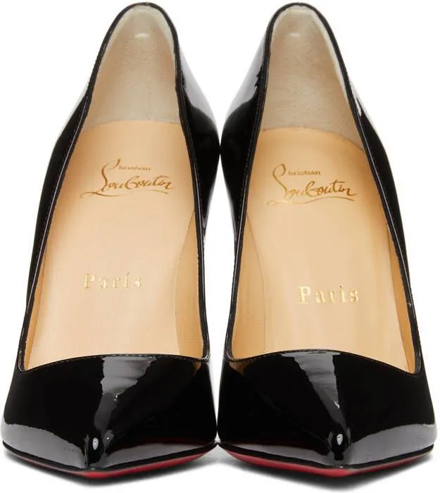 Christian Louboutin Black Patent Pigalle Follies 100 Heels