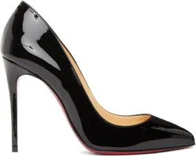 Christian Louboutin Black Patent Pigalle Follies 100 Heels