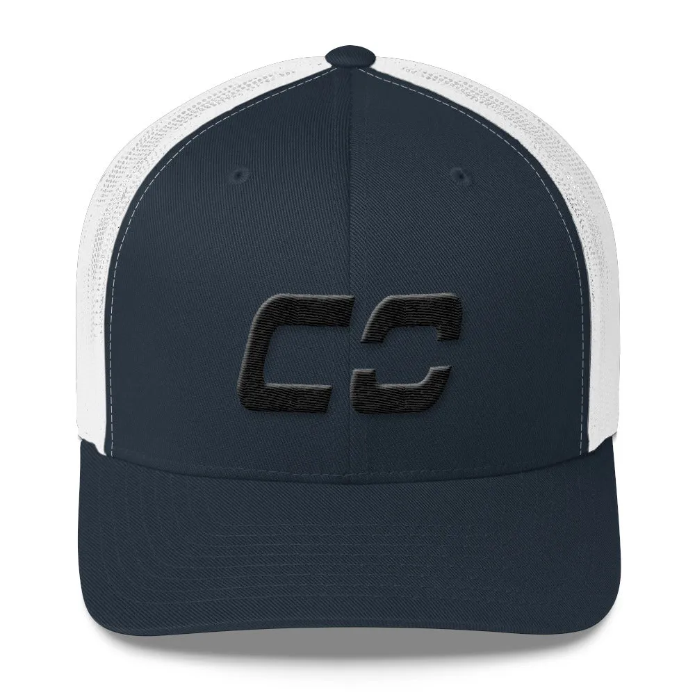 Colorado - Mesh Back Trucker Cap - Black Embroidery - CO - Many Hat Color Options Available