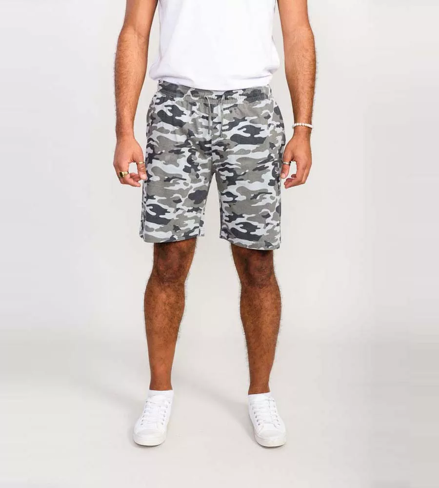 D555 Mens Jersey Camouflage Shorts With Elasticated Waist (CARLTON)