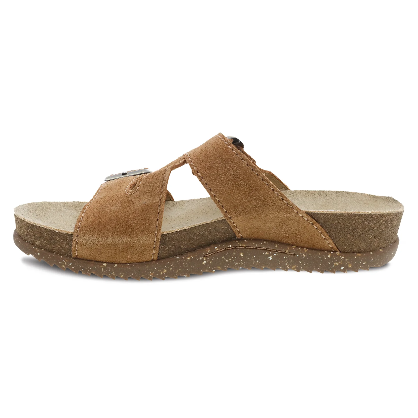 Dansko Women’s Dayna Slip On Sandals-Tan Suede