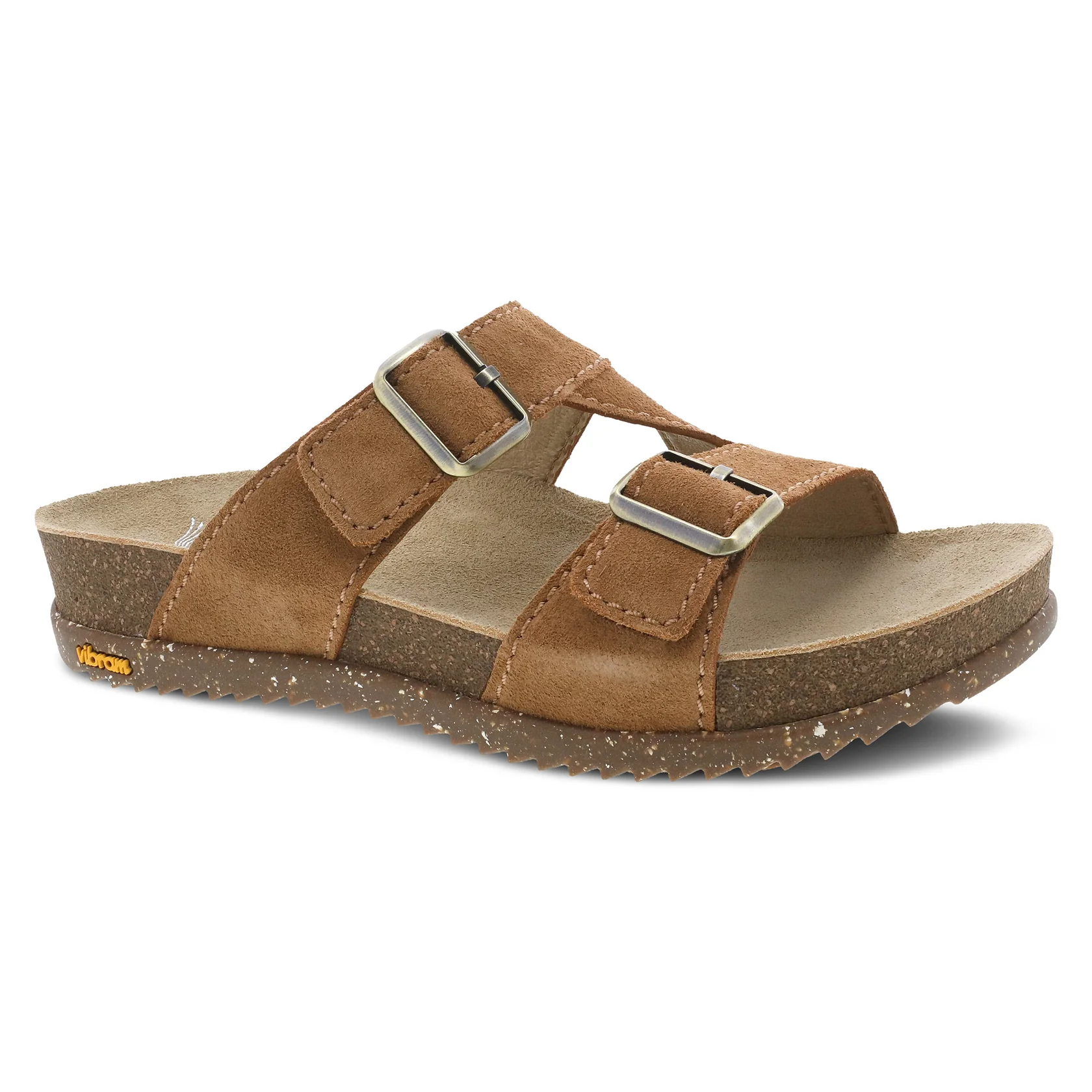 Dansko Women’s Dayna Slip On Sandals-Tan Suede