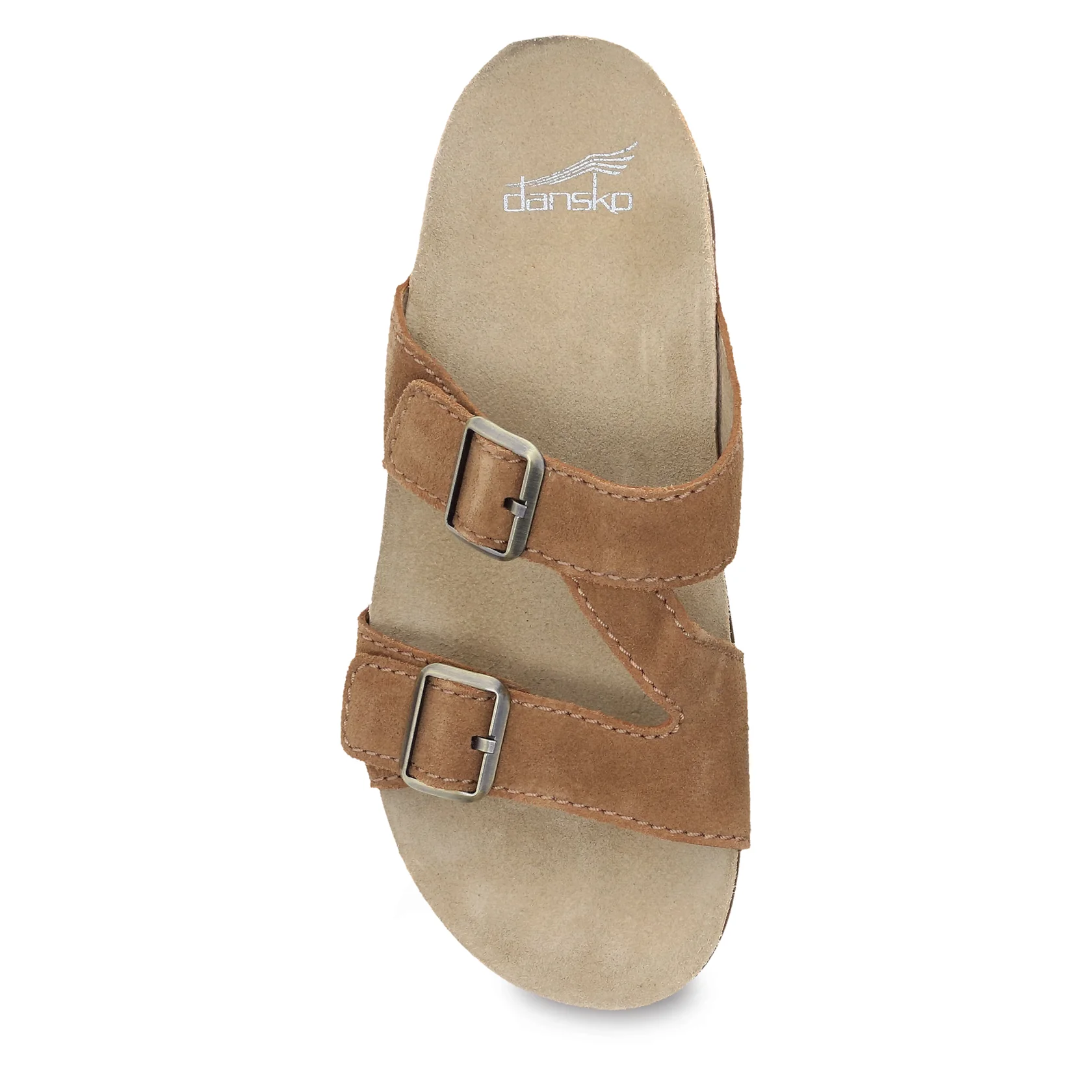 Dansko Women’s Dayna Slip On Sandals-Tan Suede