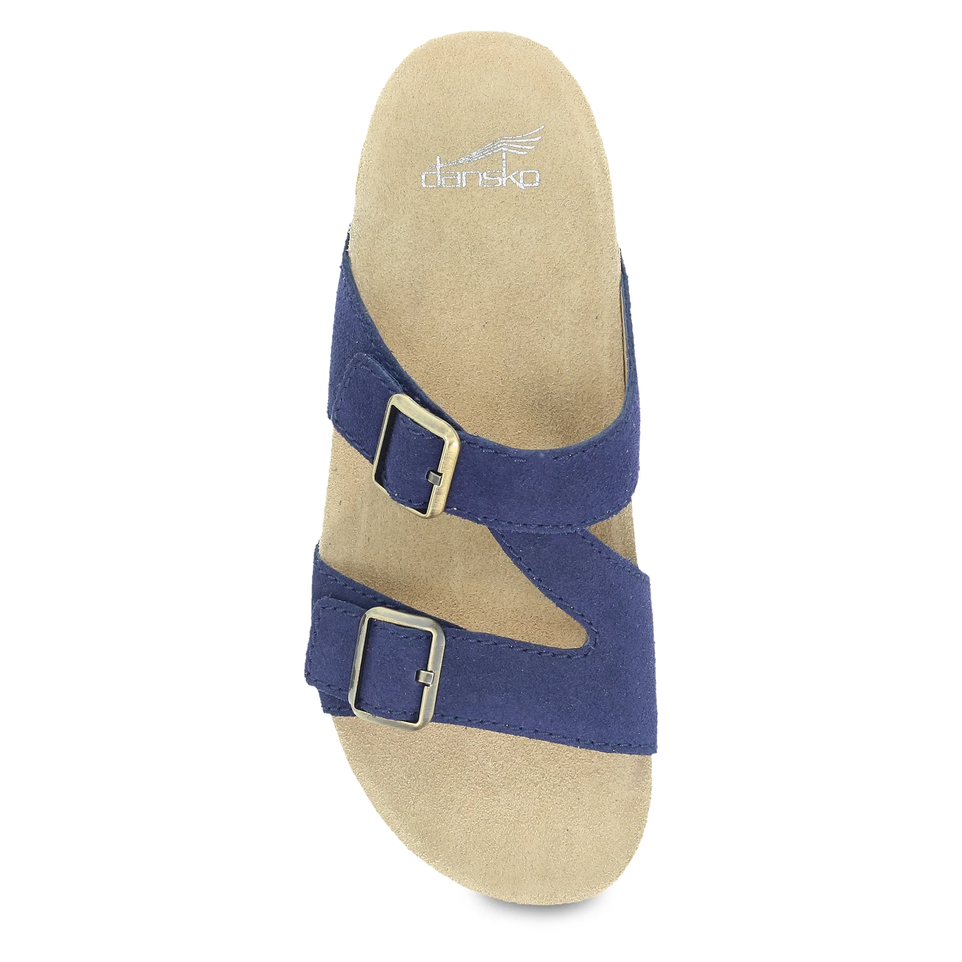 Dansko Women’s Dayna Suede Slip On Sandals-Navy