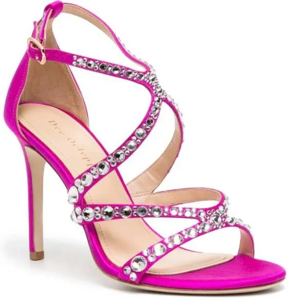 Dee Ocleppo Fiji 90mm crystal-embellished sandals Pink