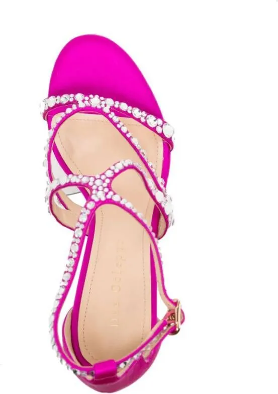 Dee Ocleppo Fiji 90mm crystal-embellished sandals Pink