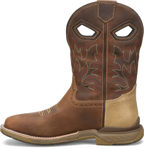 Double H Men's 11 Veil Wide Square Toe Roper Boots - Brown DH5387