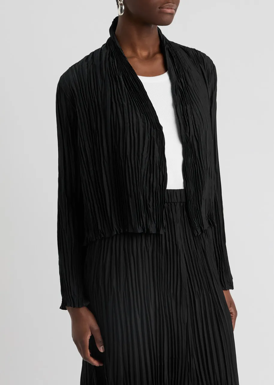 EILEEN FISHER Plissé silk jacket  
                         
                     
                