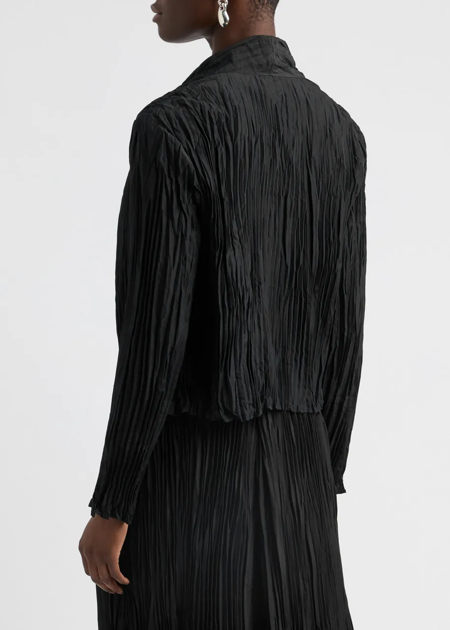 EILEEN FISHER Plissé silk jacket  
                         
                     
                