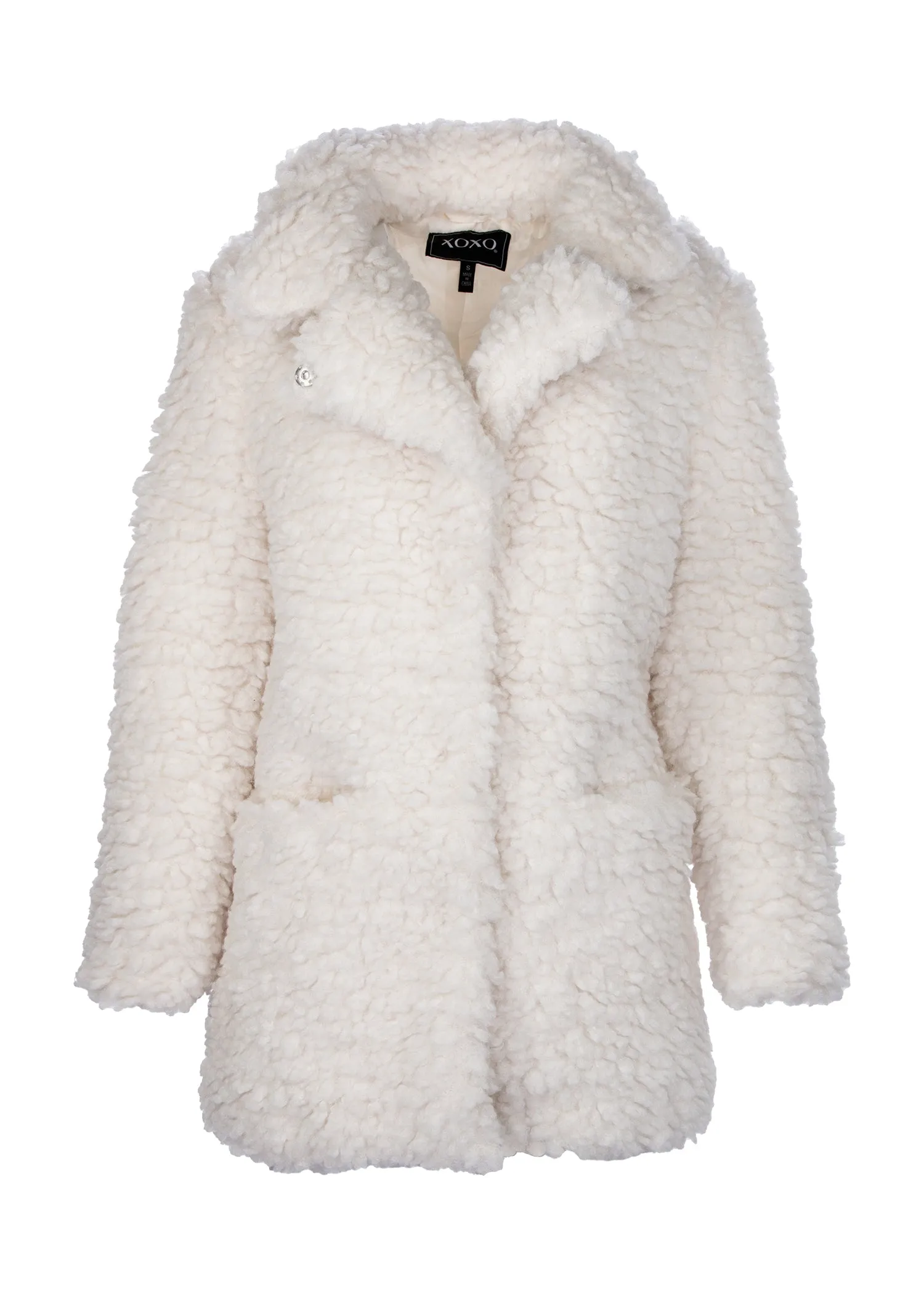 First Frost Plush Faux Fur Shaggy Jacket