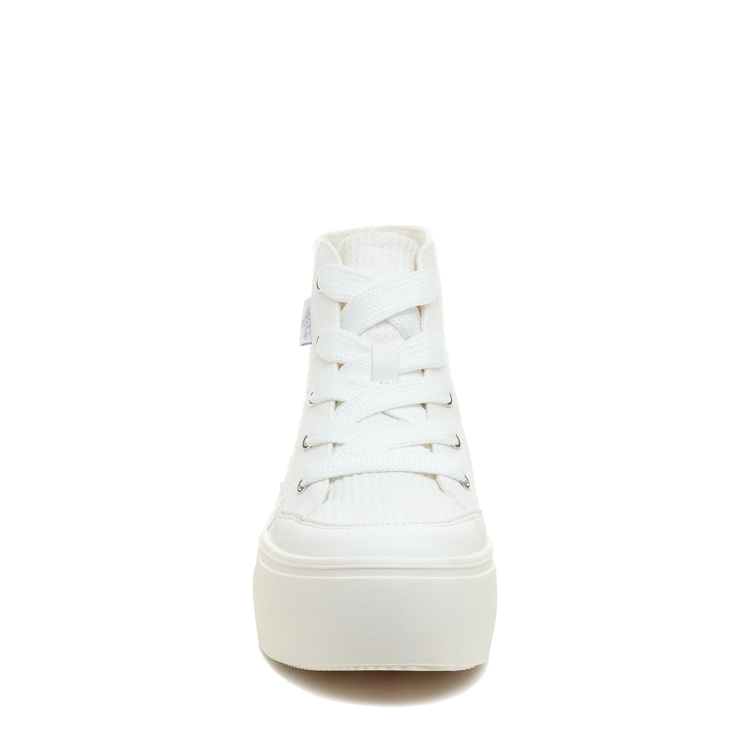 Flair White Patchwork Platform Sneaker