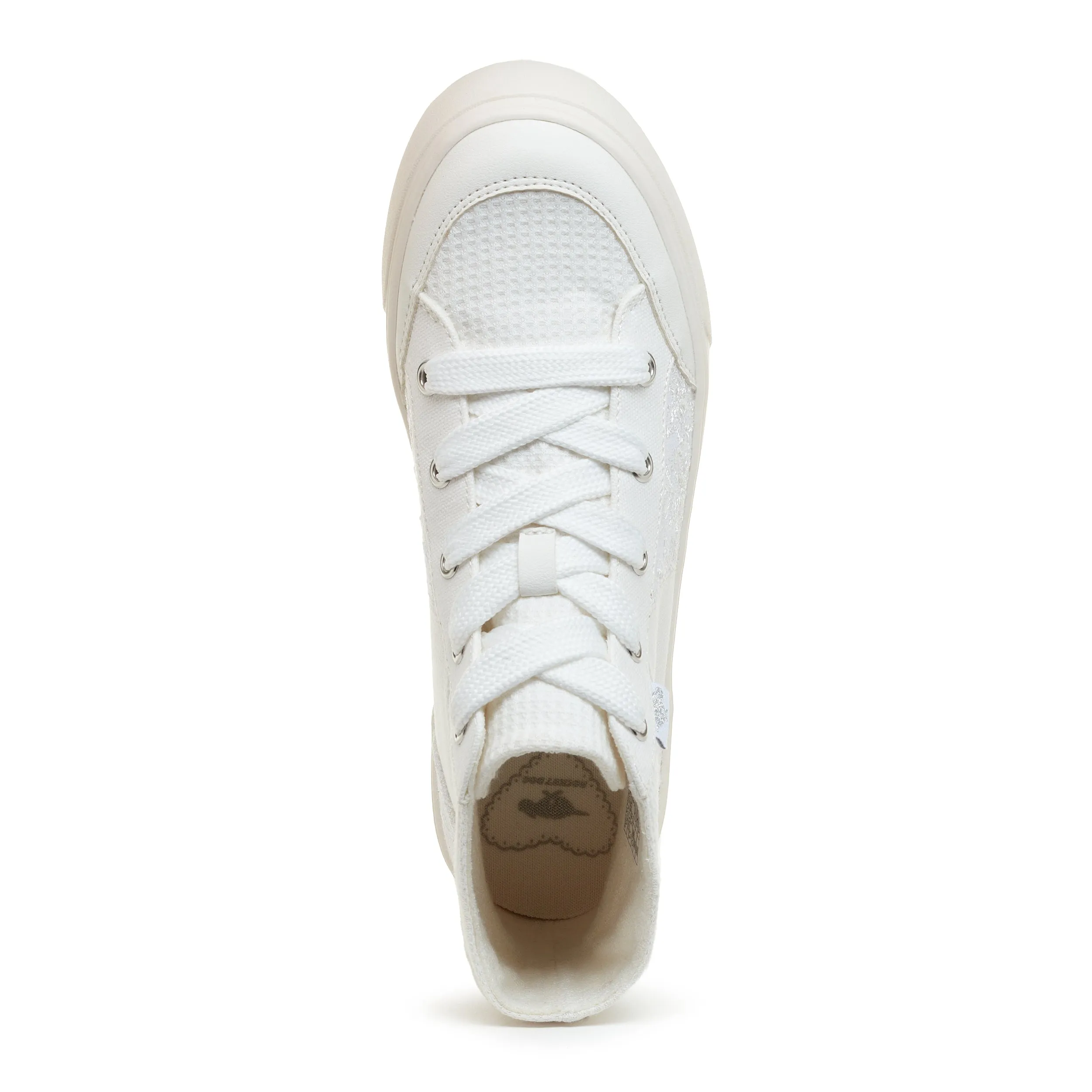 Flair White Patchwork Platform Sneaker