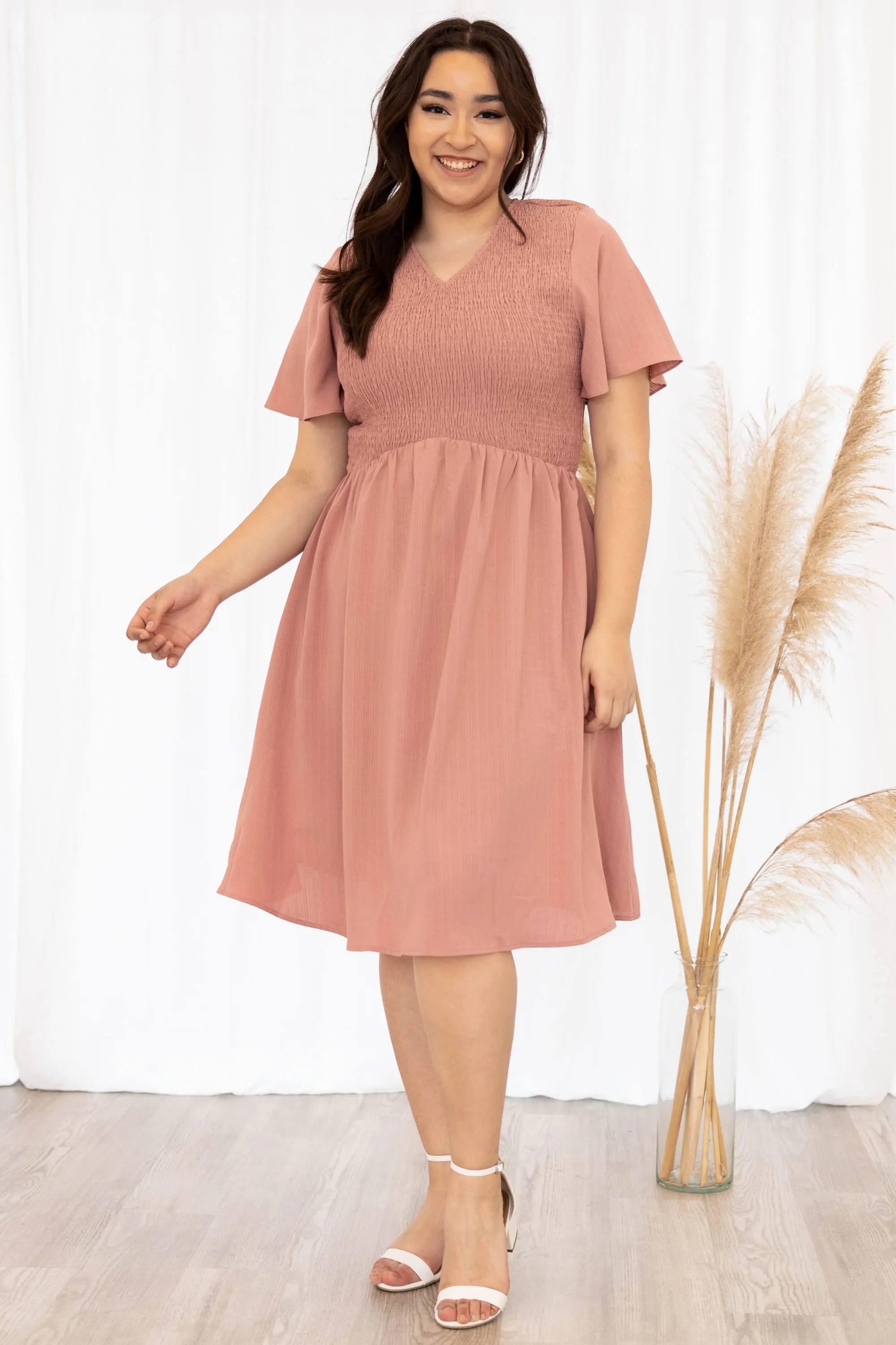 Flirty Gaze Dress, Mauve