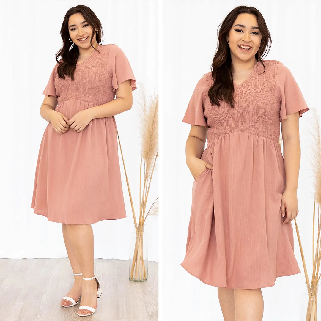 Flirty Gaze Dress, Mauve