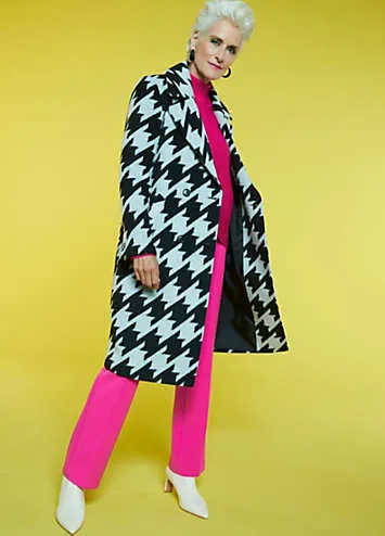 Freemans Dogtooth Double Breasted Coat | Kaleidoscope