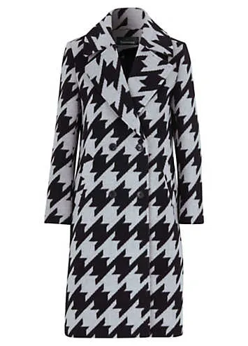 Freemans Dogtooth Double Breasted Coat | Kaleidoscope