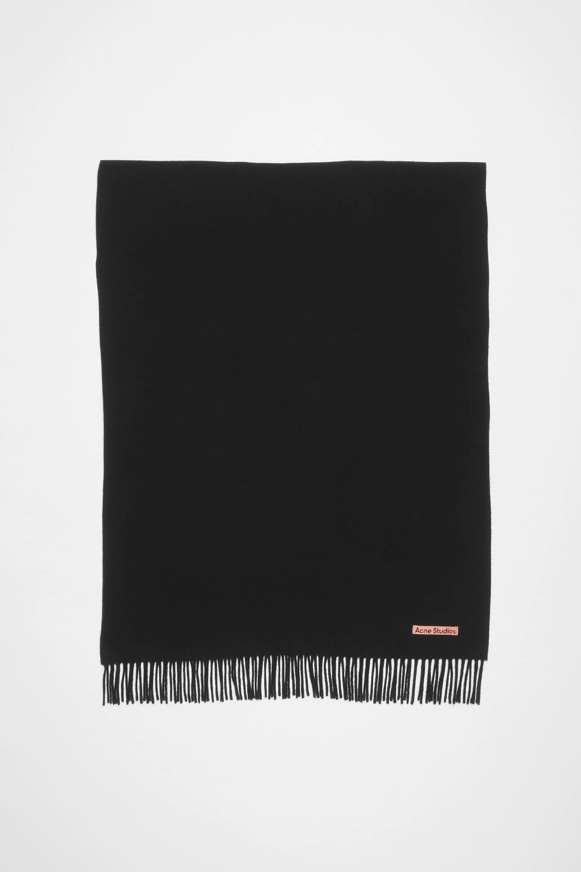 Fringe wool scarf - oversized